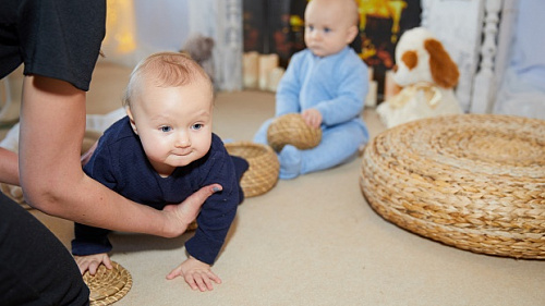 Unusual presentation of the new lines of children clothes collection for Mothercare